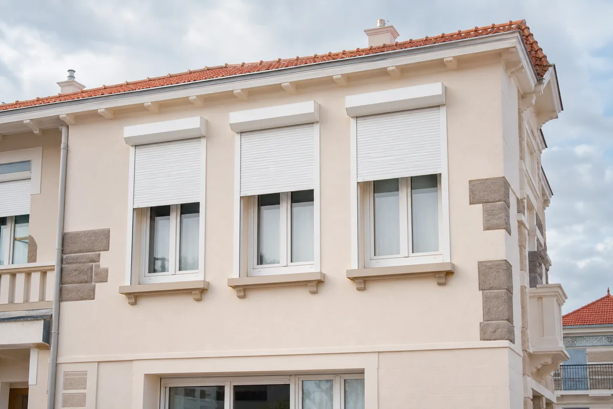 Volets roulants de rénovation motorisés posés sur une villa des Sables-d'Olonne